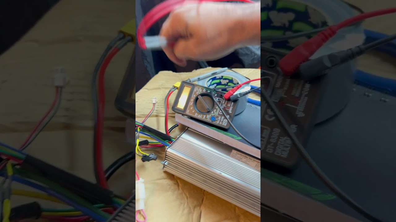 Testing e-bike hub motor controller with multimeter connect com( black wire ) to and red to phase