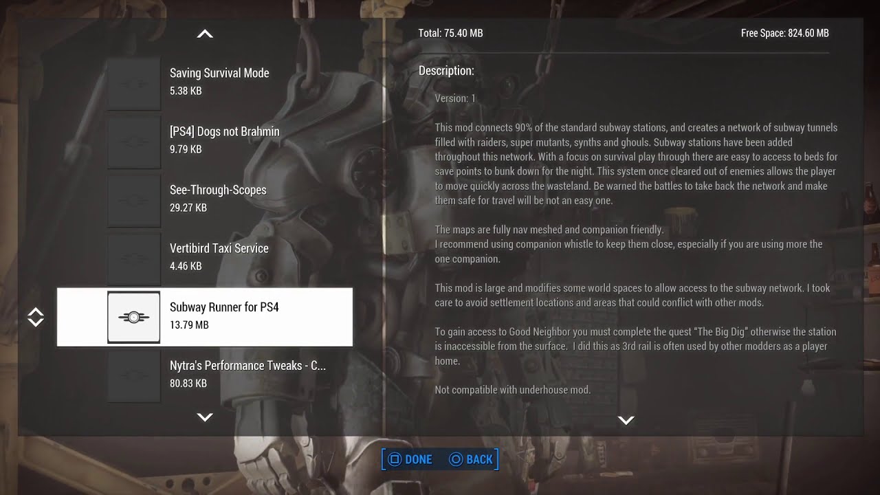 Fallout 4 (PS4) Comprehensive Mod Loading Walkthrough Part 1- Installation and load order