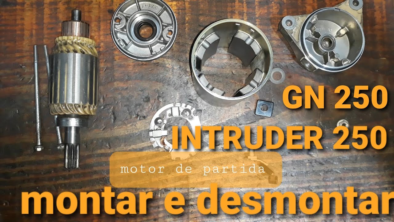 Como desmontar e montar motor de partida da GN 250 / 99 Suzuki