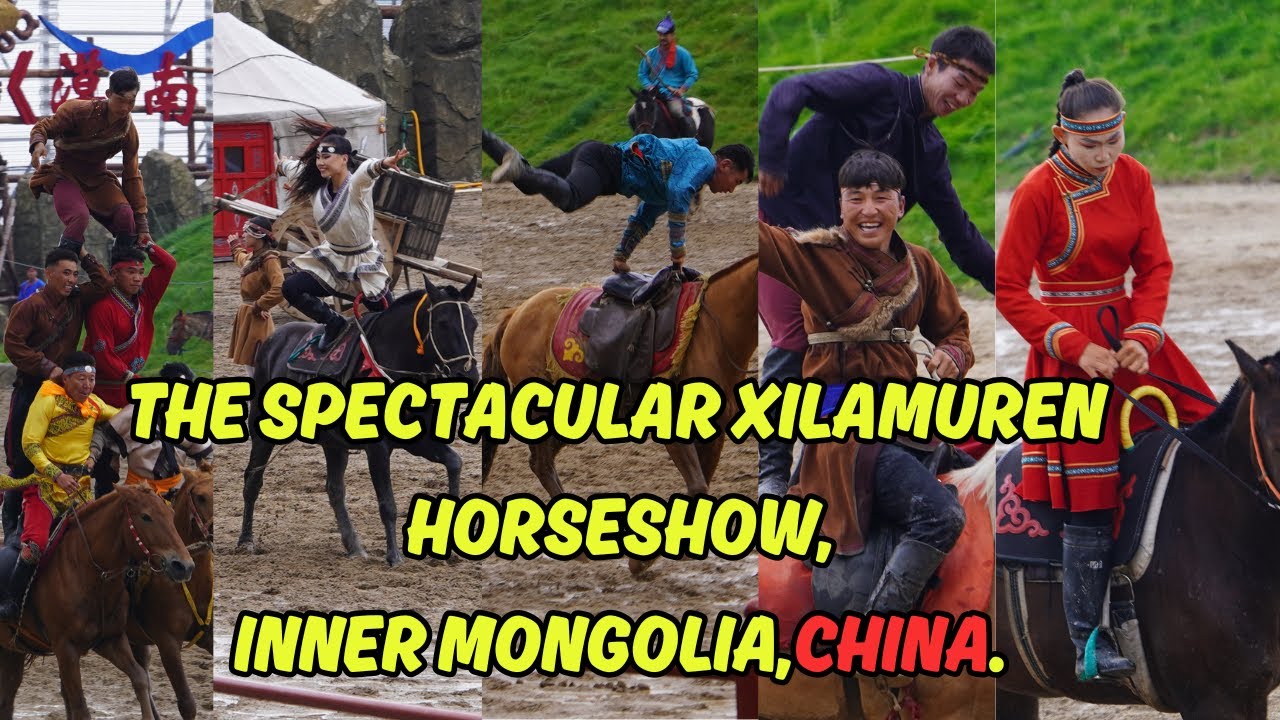The Spectacular Horse Show, Xilamuren Grassland,Near Hohhot,Inner Mongolia,China.