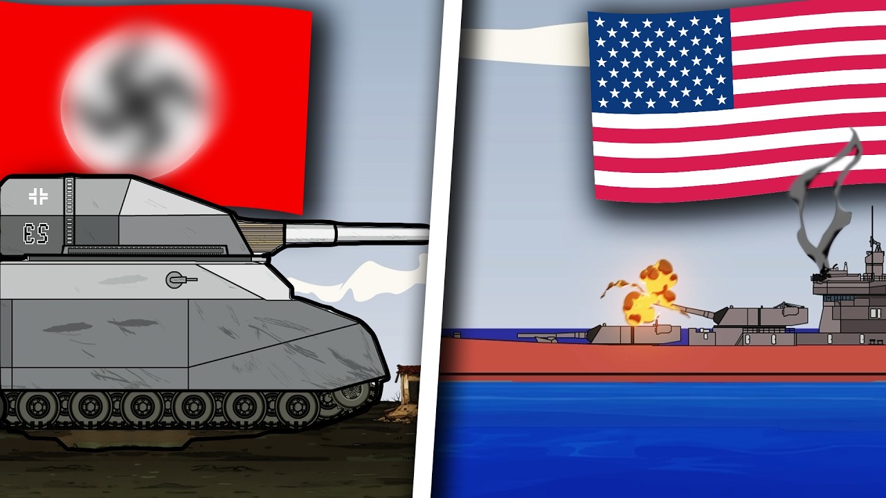 P.1000 Ratte VS USS Iowa | Animation