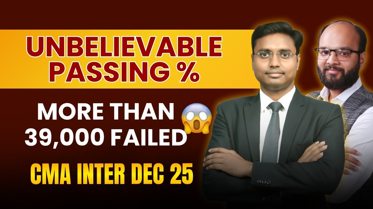 Unbelievable Passing % CMA Inter Dec 25 | Mistakes in CMA Inter | How to Prepare CMA Inter June 26
