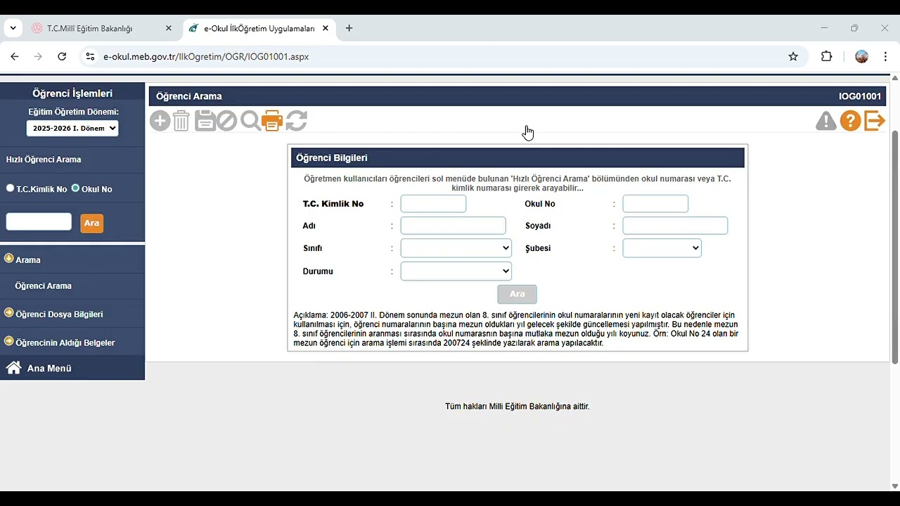 E OKUL RAPOR AÇMA SORUNU EN KOLAY ÇÖZÜM PROGRAMSIZ