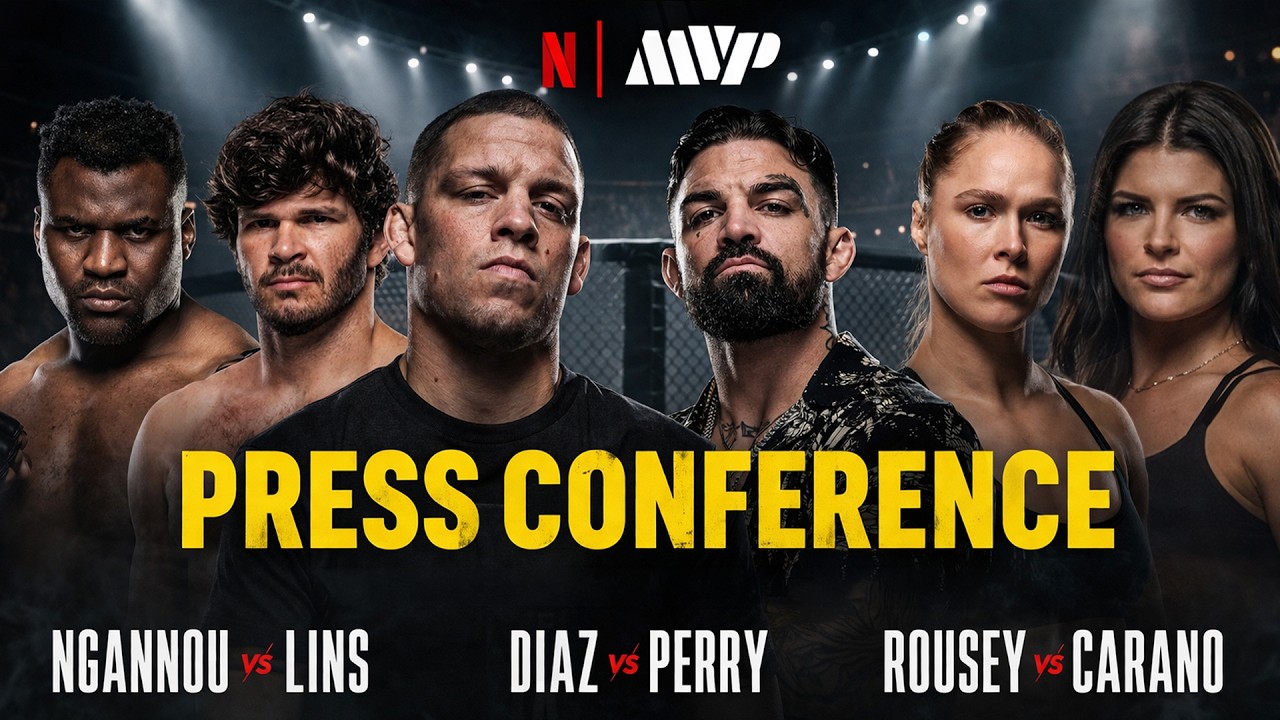 NYC PRESS CONFERENCE Nate Diaz vs Mike Perry