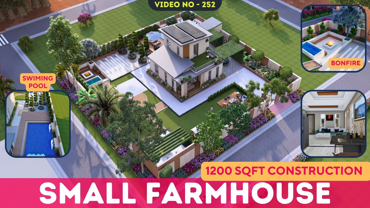 1200 Sqft Farm House ! Small farm House design ! Farmhouse with Swimming Pool ! @BUILD IT HOME