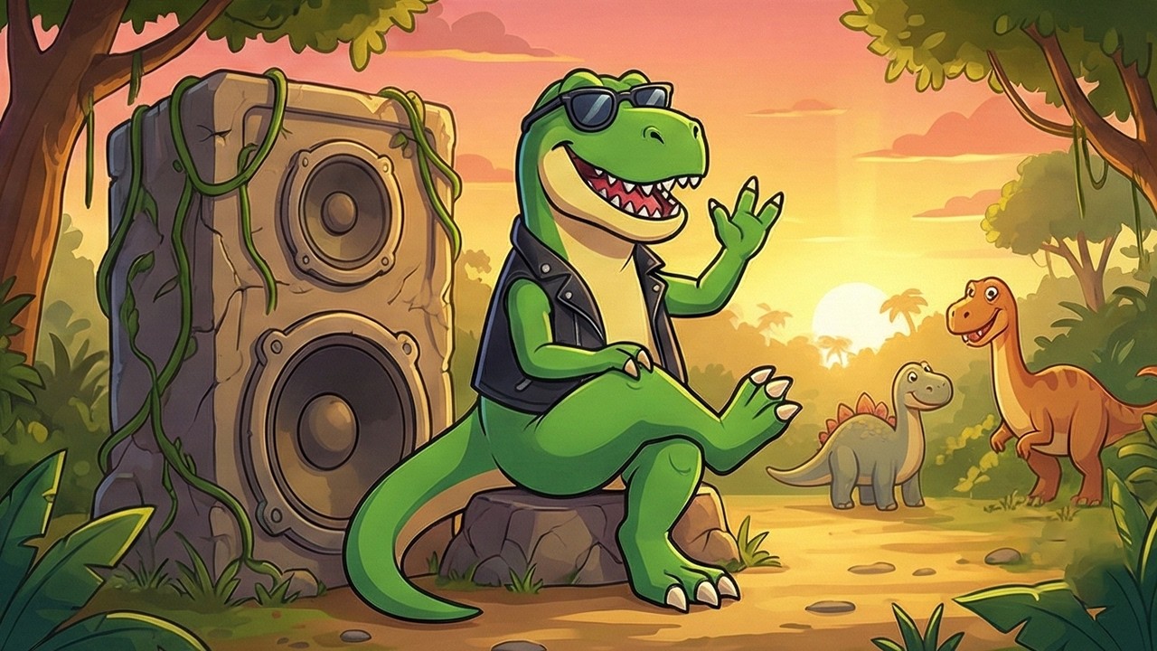 Dino Darek - Piosenka o Dinozaurze dla Dzieci 🦖🎸 | Pioseneczki