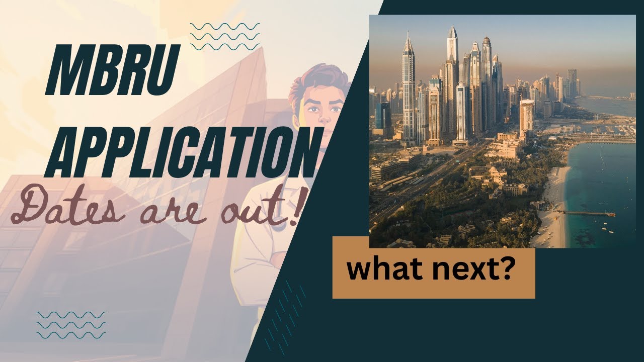 MBRU dates are announced! MAKE SURE YOU'RE READY TO APPLY - EMREE 2025-2026