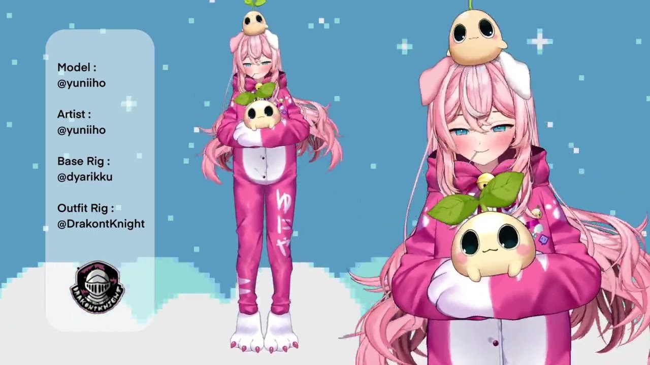 Live2D Costume Showcase - Yuniiho Cat Onesie
