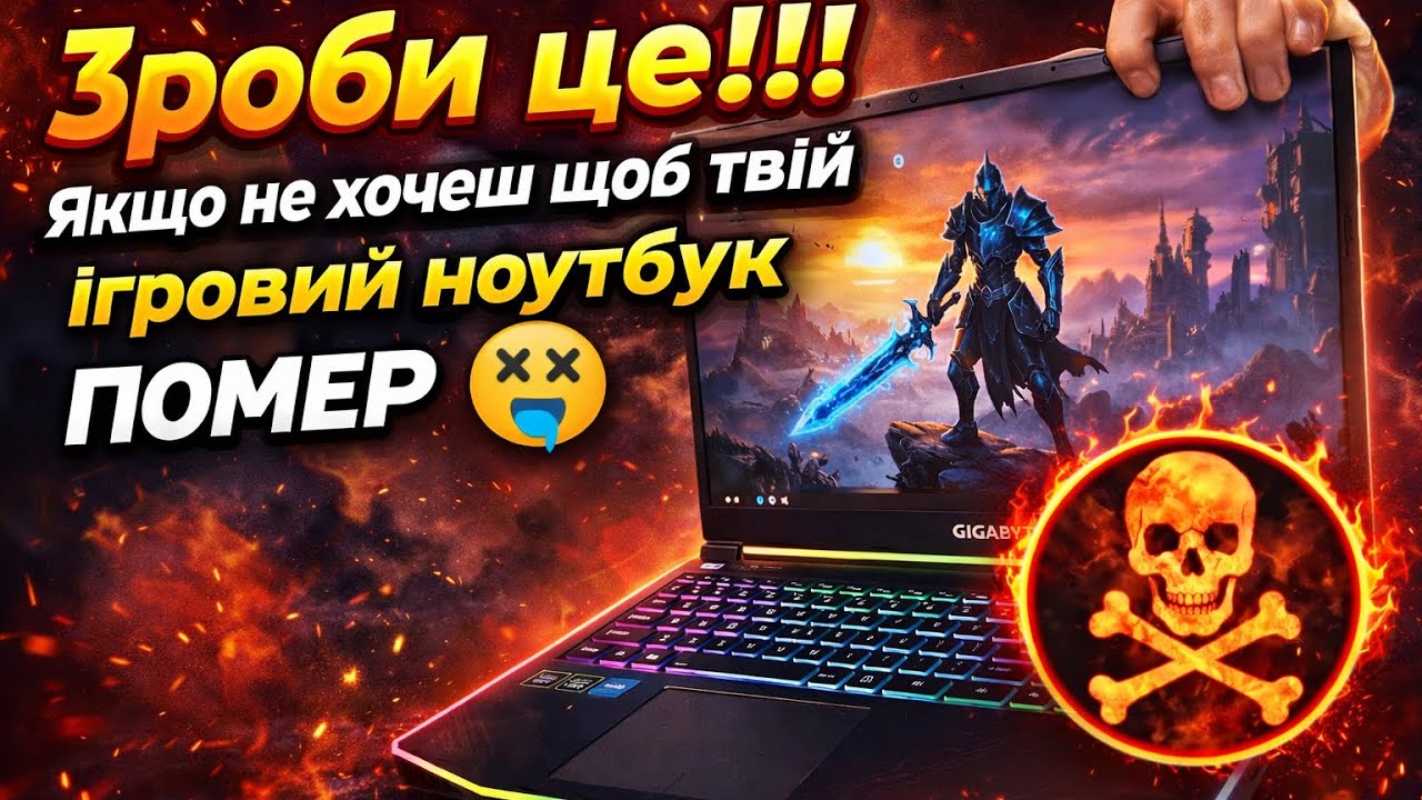 Зроби це!!! Якщо не хочеш щоб твій ігровий ноутбук Помер 😵 