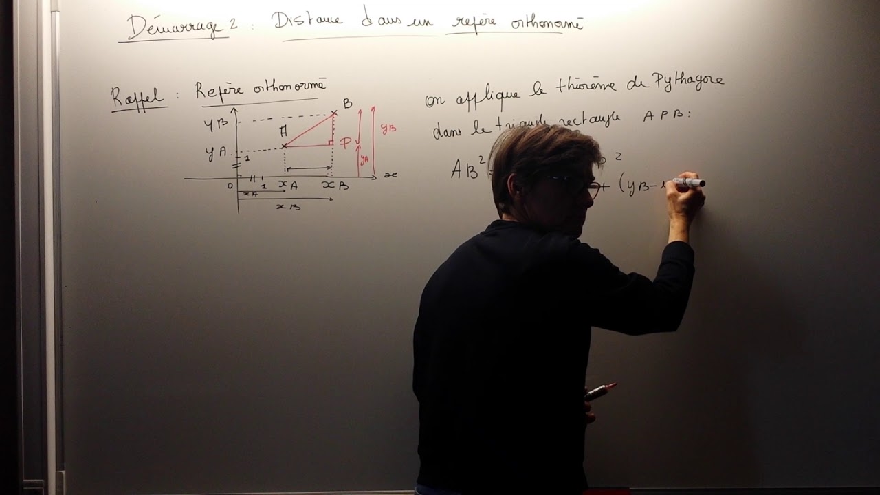 distance dans un repère orthonormé