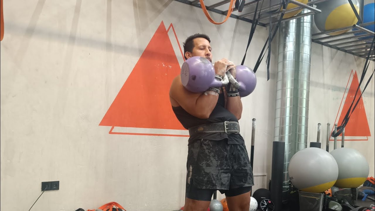 Set  Two Arms Jerk 2x20kg de cumple- 1 rep x cada año cumplido 47reps 