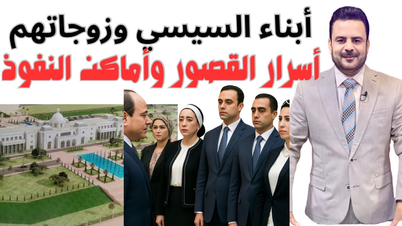 شاهد قصور وفيلل أولاد السيسي؟ أسرار القصور وأماكن  النفوذ علاقات المصاهرةمع الجيش والمخابرات والقضاء