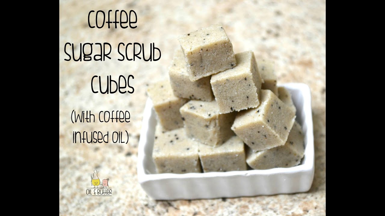 Coffee Infused Sugar Scrub Cubes