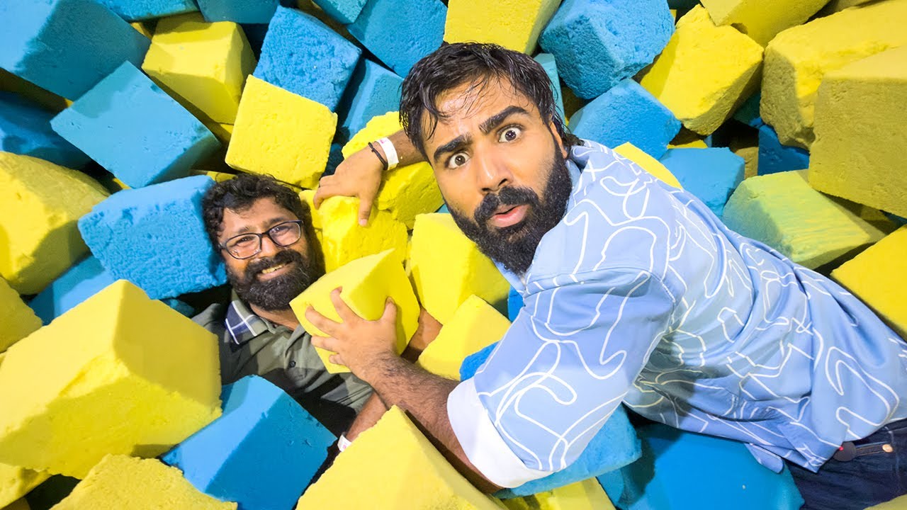 Playing Hide & Seek in Trampoline Park