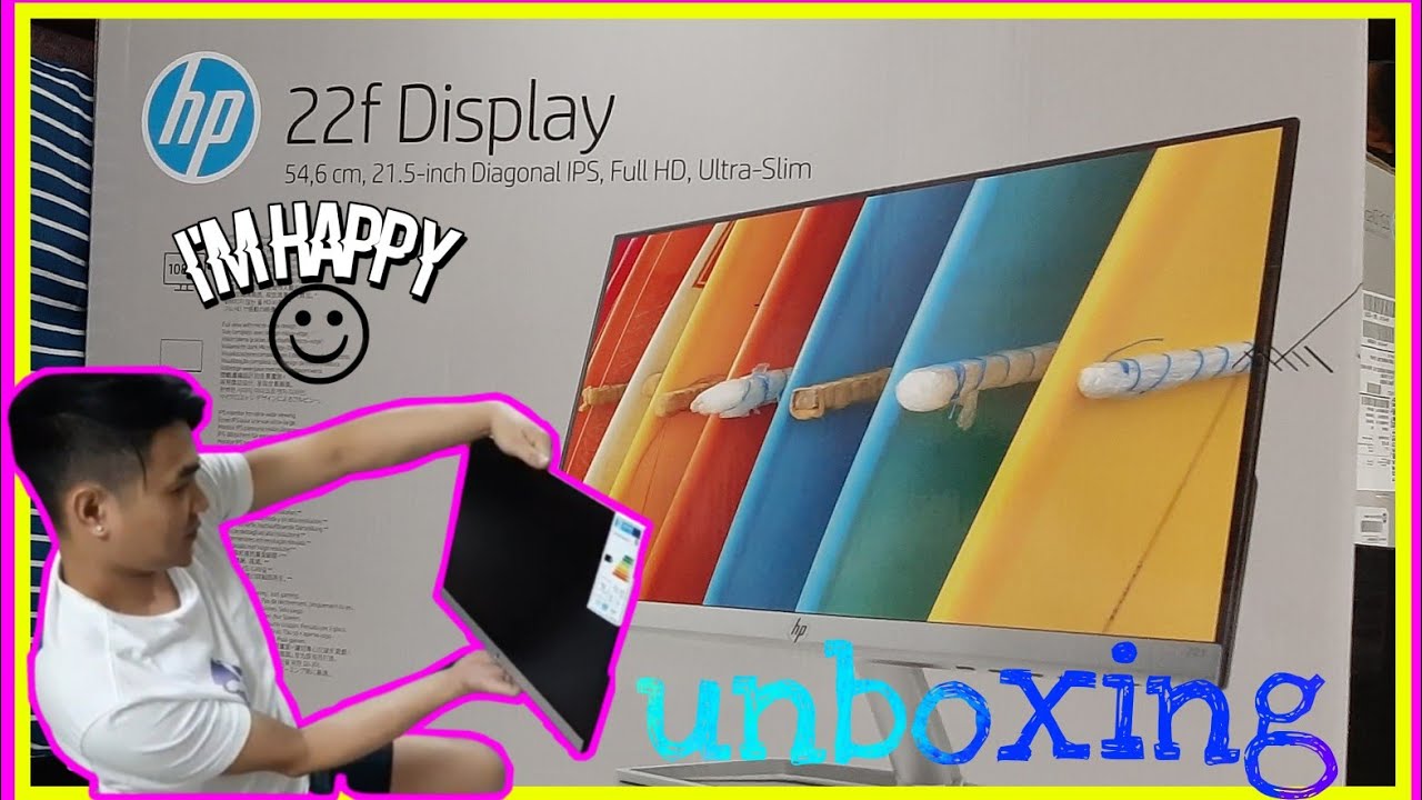 UNBOXING HP 22F MONITOR