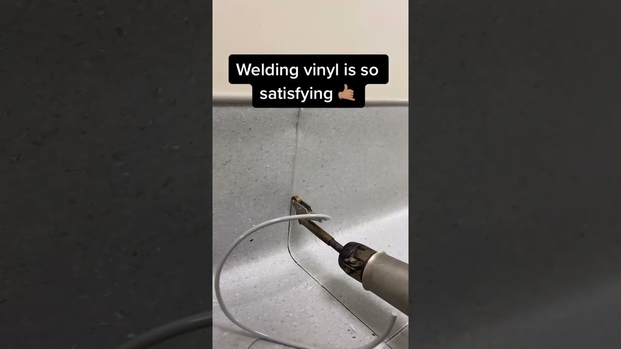 Quick process of welding vinyl medical flooring! 🔥✨
