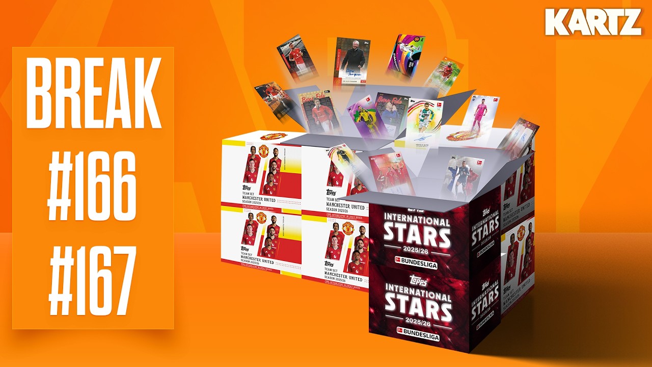 BREAK #166 #167 | Topps Bundesliga International Stars | 2x Hobby box| | Topps MU TS FULL CASE