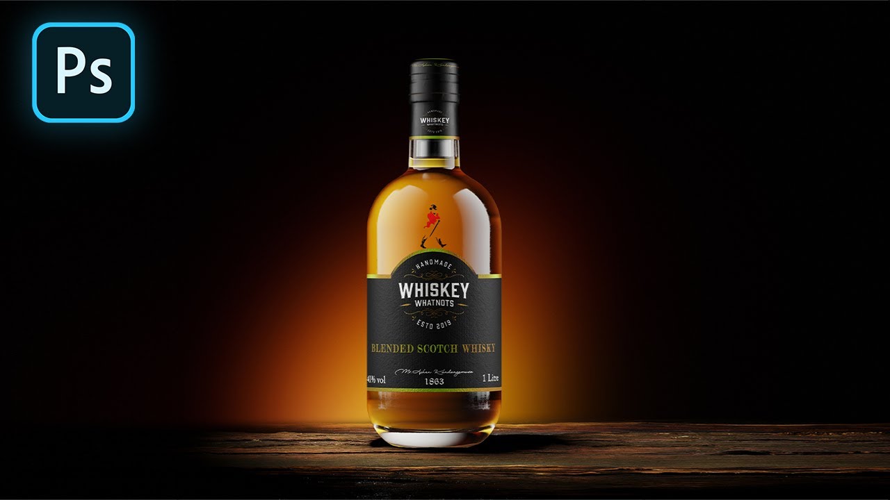 How to create a Whisky bottle label in photoshop