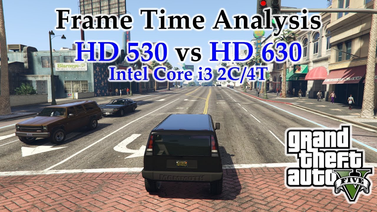 Intel i3 Integrated Graphics - HD 530 vs HD 630 - Grand Theft Auto V [BENCHMARK]