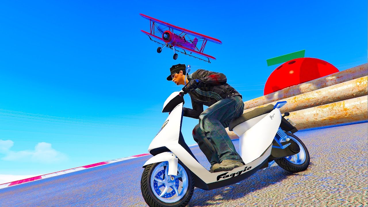18-Player Planes VS Mopeds Minigame - GTA V Online Funny Moments | JeromeACE