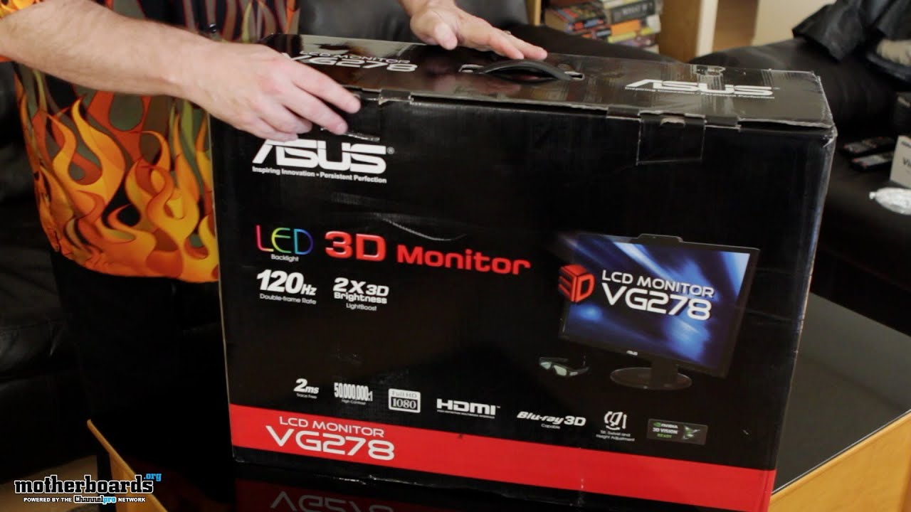 ASUS VG278 27-Inch 1080P 3D LED Backlit Monitor Unboxing