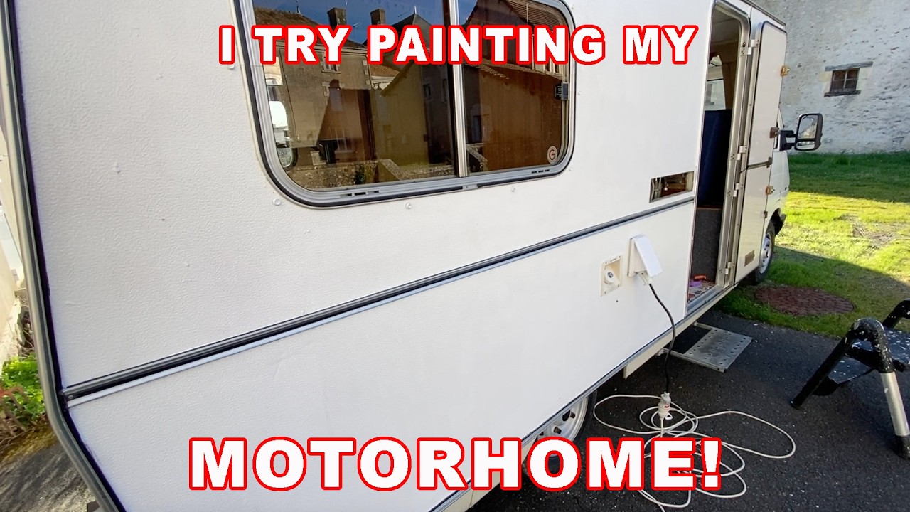 1983 Rapido 410 renovation - I FINALLY get to do some painting - kamikaze insects are NOT helping!