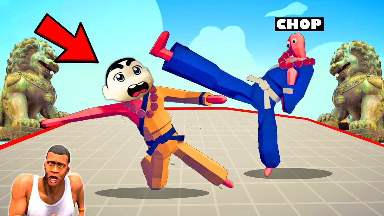 AMAAN CHOP TEAM vs SHINCHAN TEAM in BATTLE TAB | franklin fight | Totally accurate battle simulator