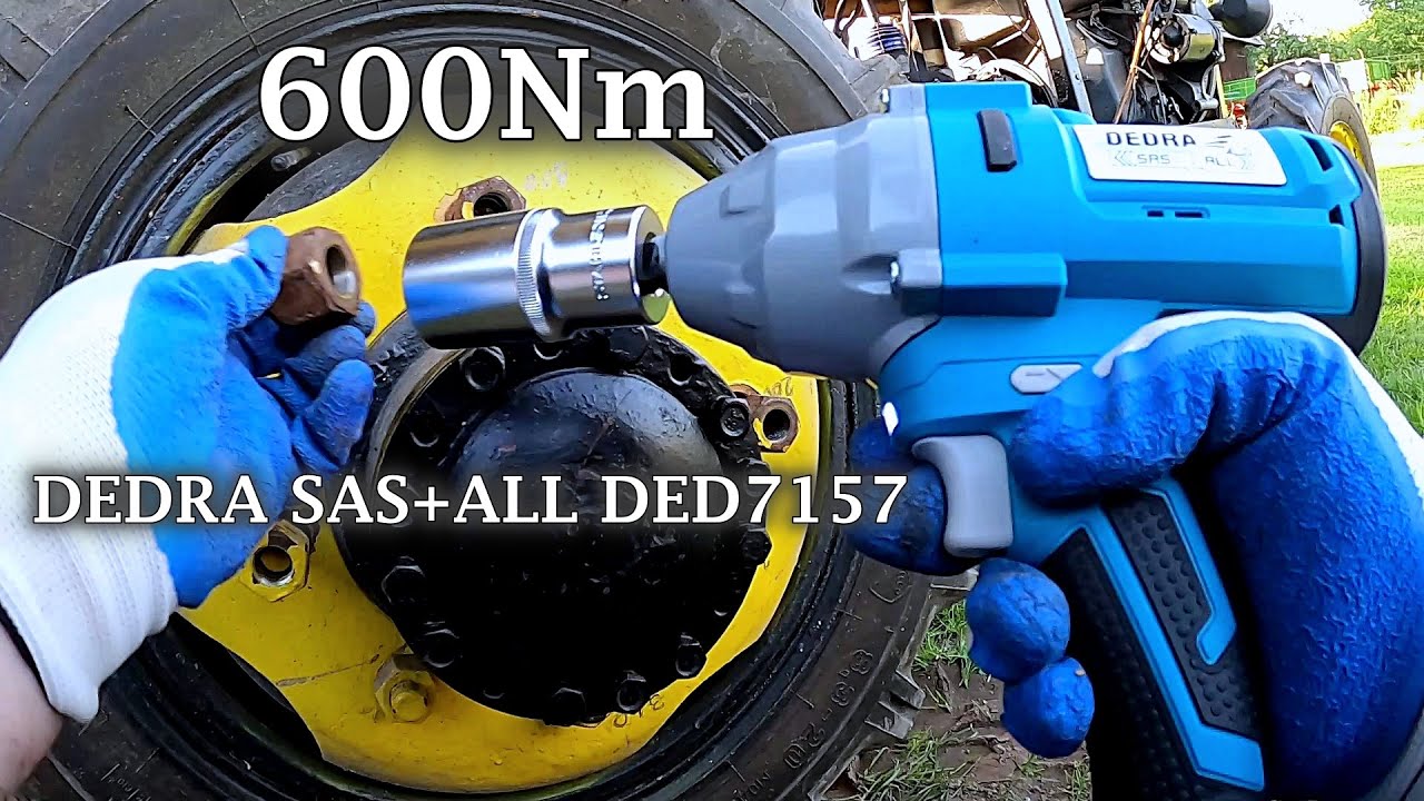 MOCNY klucz udarowy 600Nm DEDRA SAS+ALL DED7157, na budowę, do warsztatu i gospodarstwa domowego