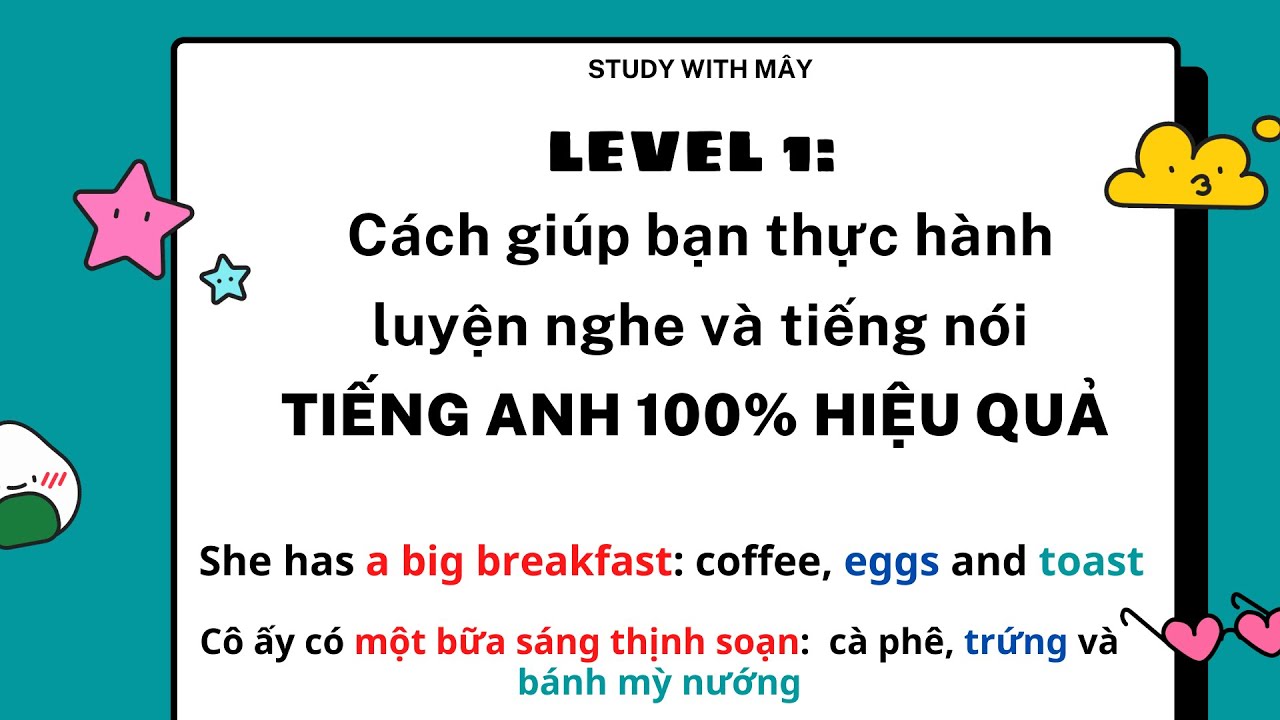 (15) LEVEL 1: 100% LUYỆN NGHE VÀ NÓI TIẾNG ANH HIỆU QUẢ - Hoạt động hằng ngày