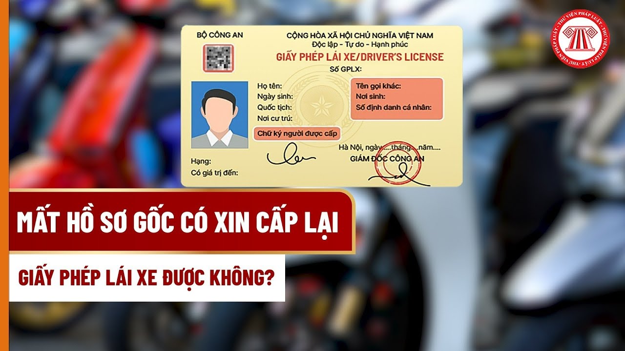 Mất hồ sơ gốc có xin cấp lại giấy phép lái xe được không? | THƯ VIỆN PHÁP LUẬT