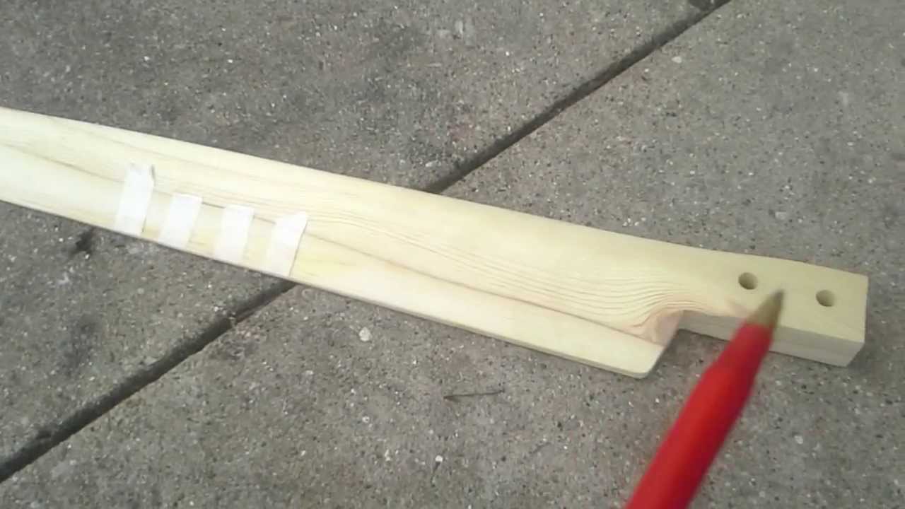 Jakes Homemade wooden wind turbine blade