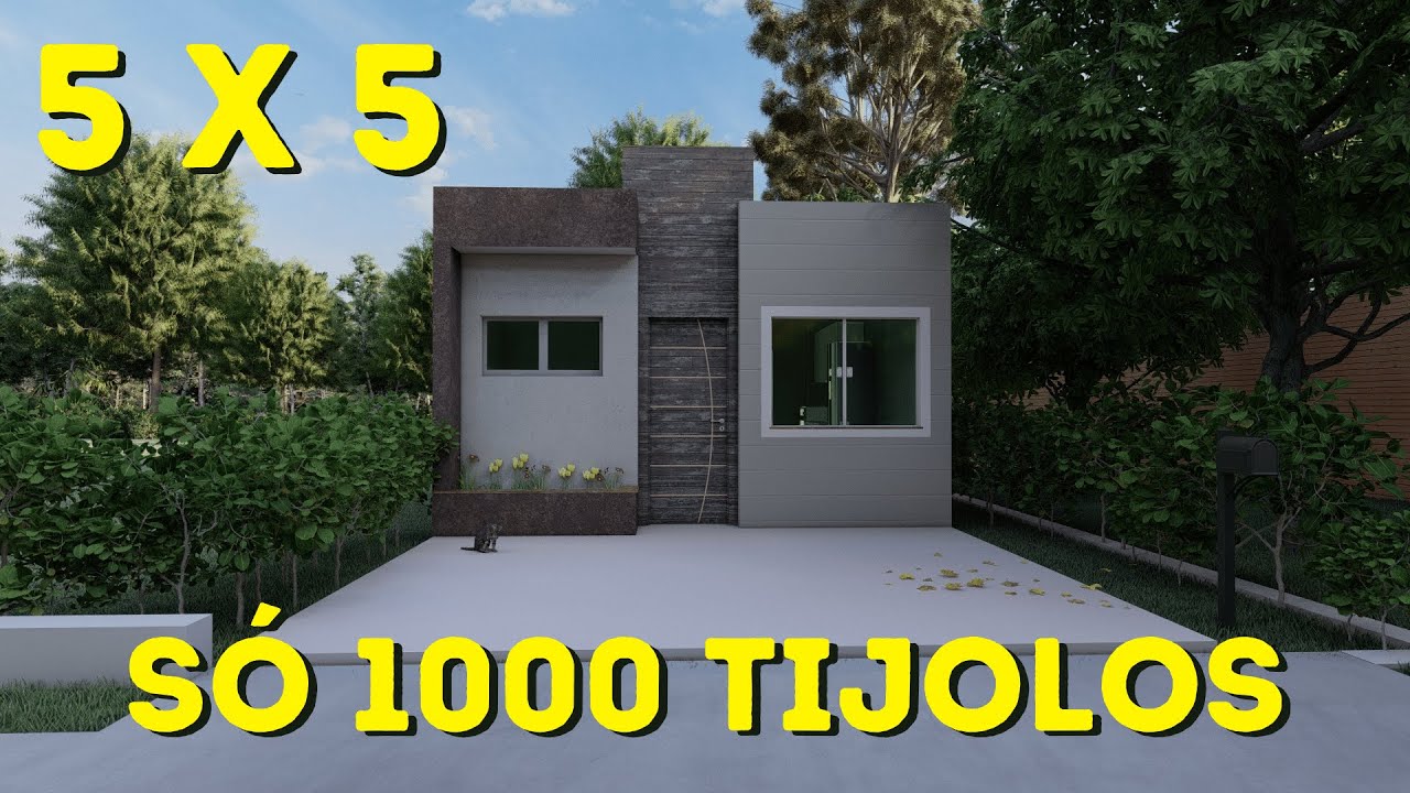 Mini House | Casa 5x5 - Só mil tijolos para construir!
