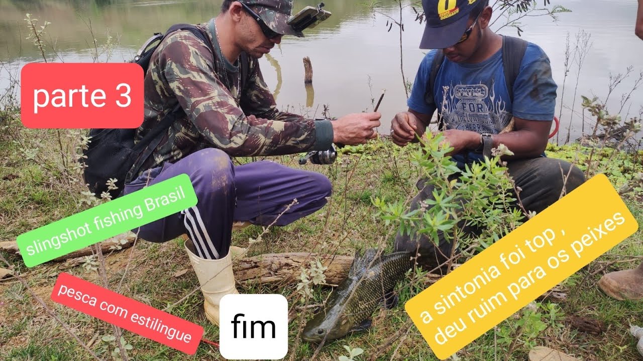 54 tilápias e 7 trairão 💥🐟, pesca com estilingue #parte3