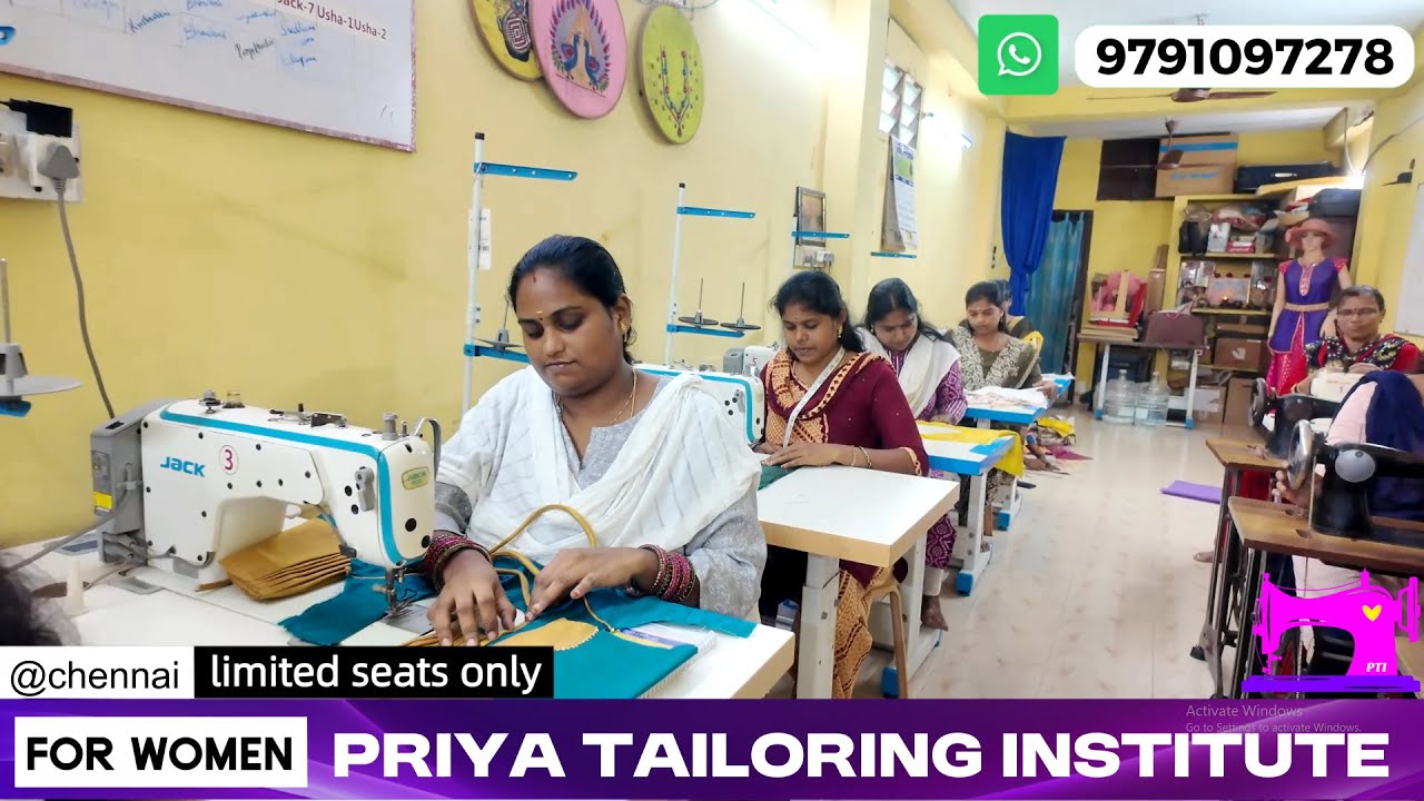 Blouse Cutting and Stitching | பிரியா தையல் பயிற்சி பள்ளி சென்னை | 9791097278