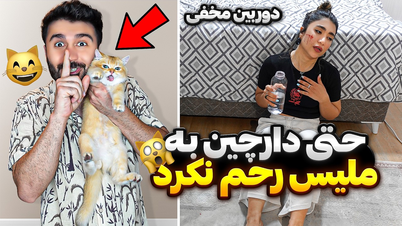 حتی دارچین به ملیس رحم نکرد😂دوربین مخفی