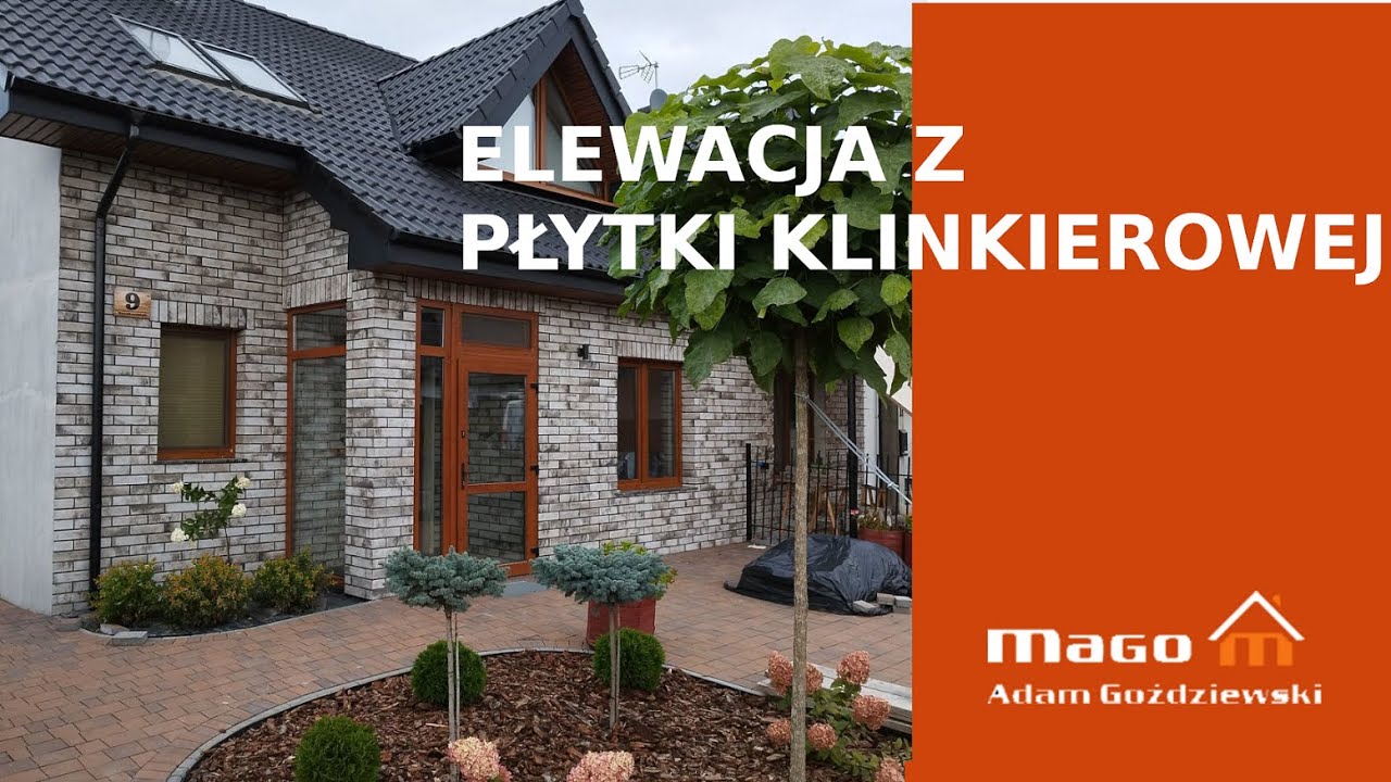 Elewacja z płytki klinkierowej.