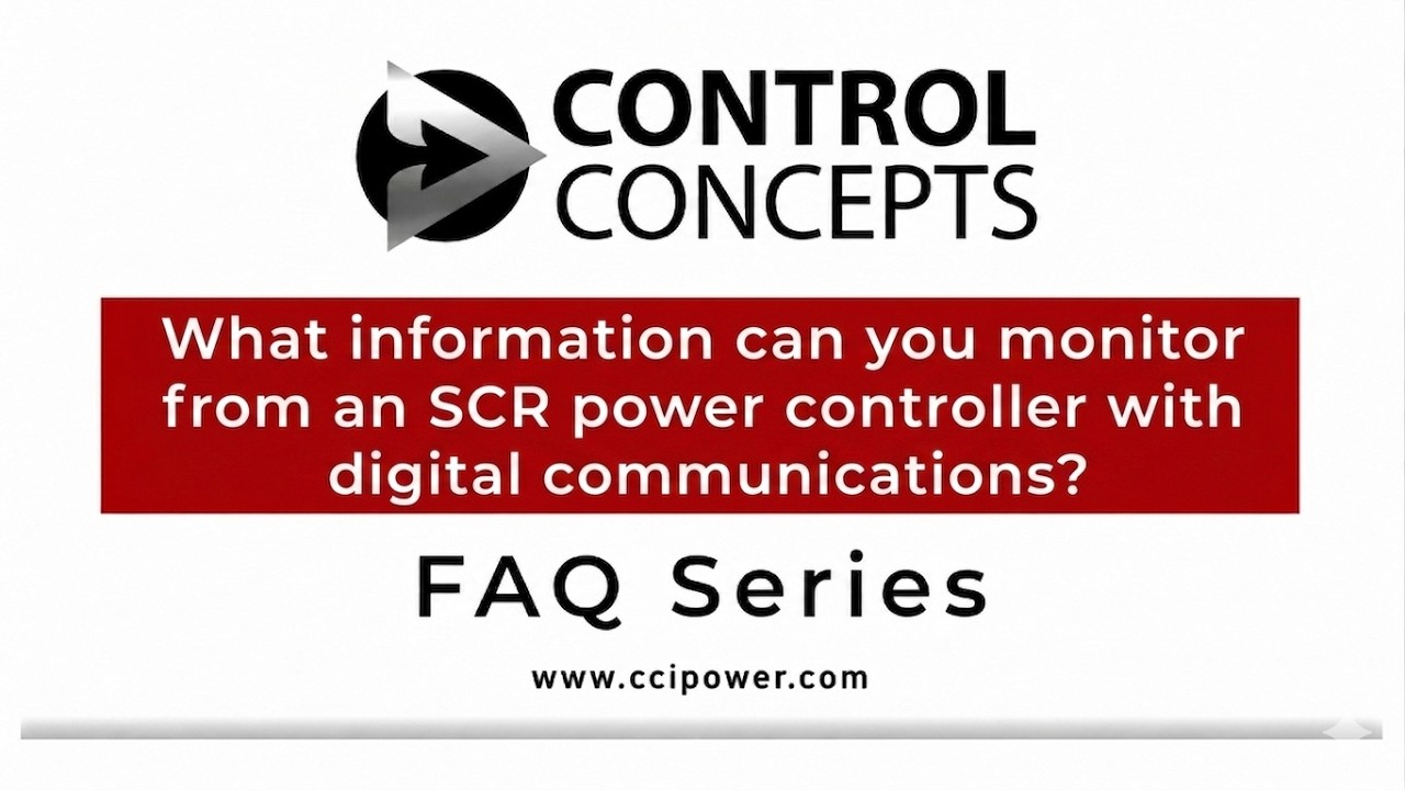 What Can You Monitor from an SCR Power Controller | Control Concepts, Inc