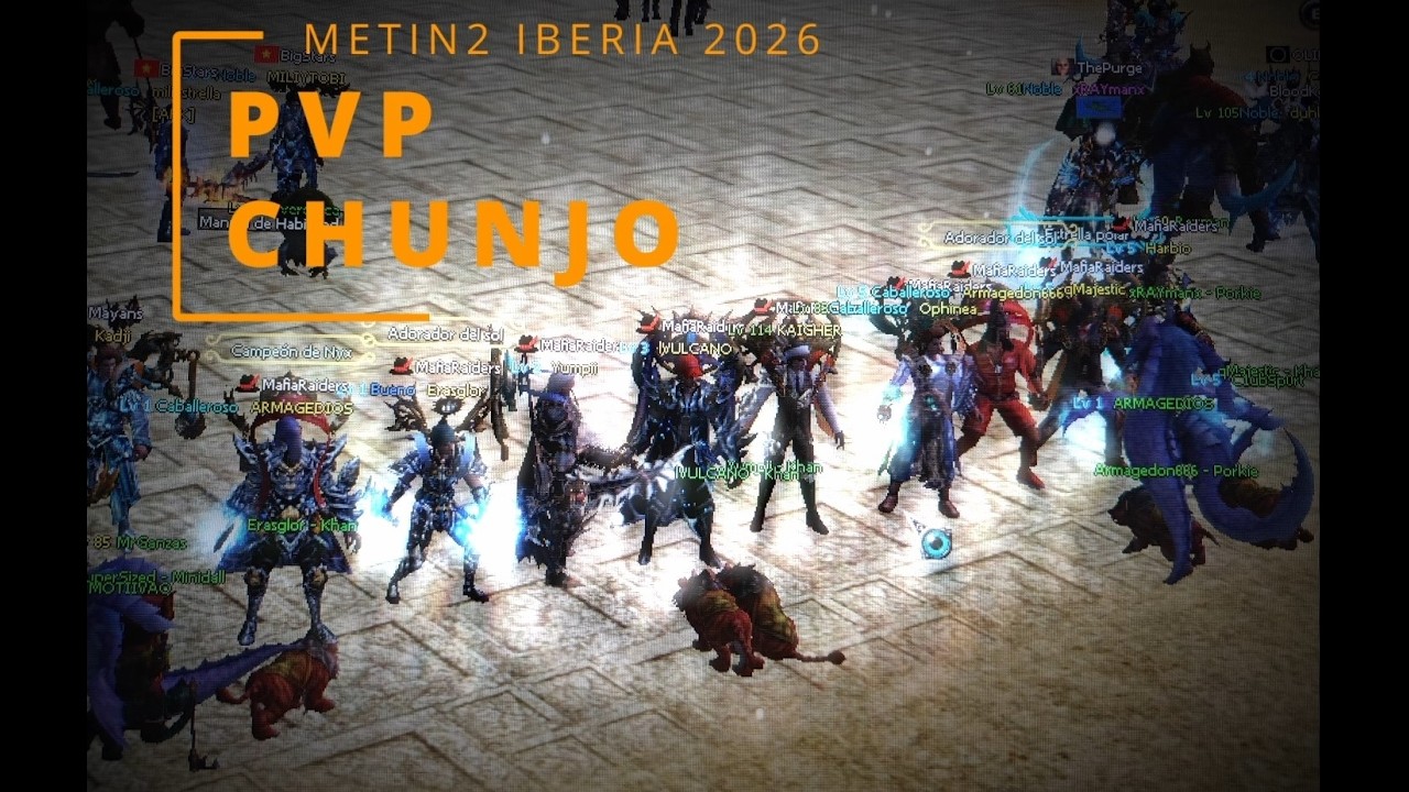 Metin2 PVP MIX 2026 IBERIA CHUNJO ♠️ ft qMajestic lVulcano PerroPRo lOxygen Armagedon666 Verm1lioN
