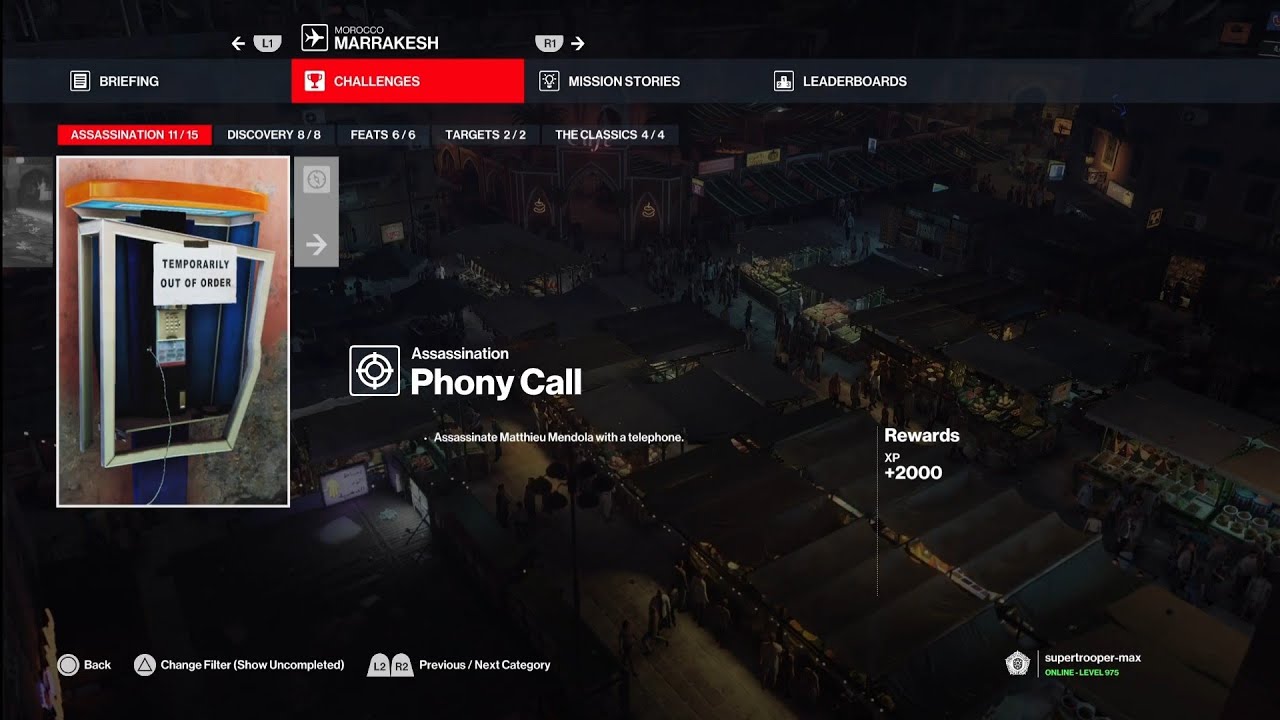 Phony Call - HITMAN WoA challenge (A HOUSE BUILT ON SAND)