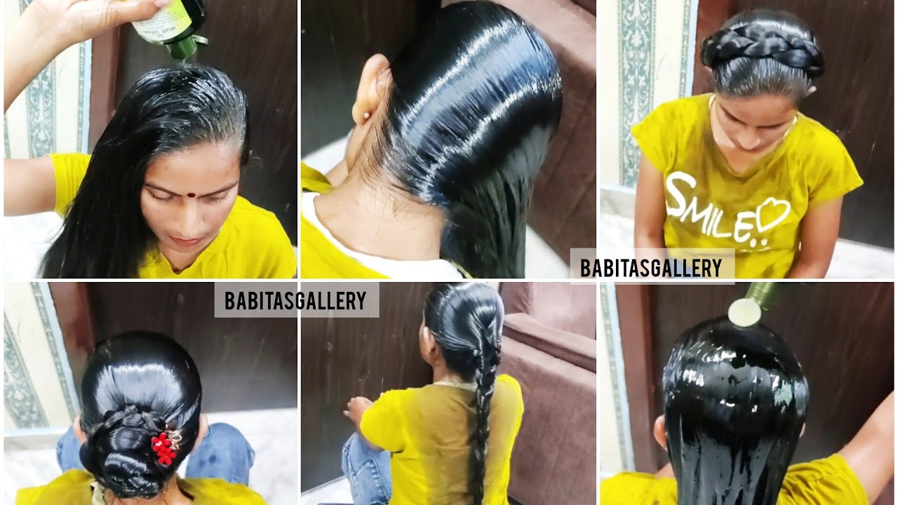 600ml Heavyoiling 🥰 Sleek #hairstyles #longhair #combing #hairplay To buy video👉Wtsap+91 9154004797