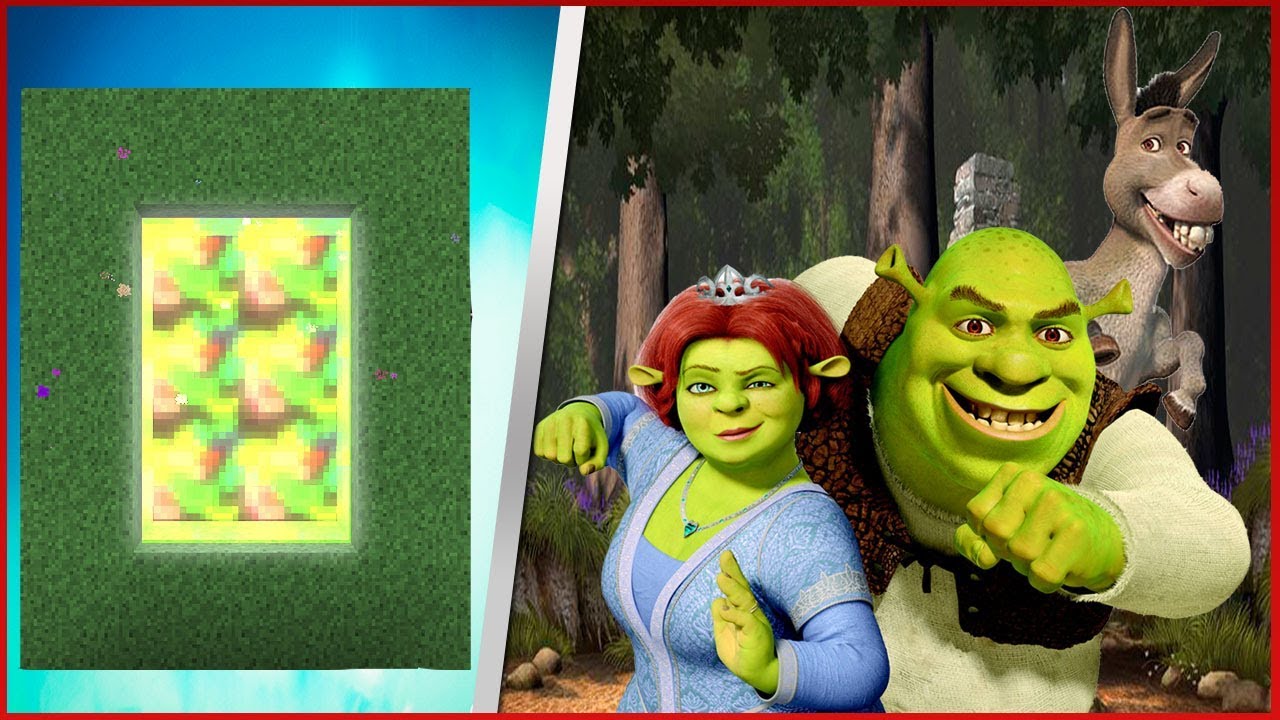 COMO FAZER UM PORTAL PARA O MUNDO DO SHREK ! - Minecraft