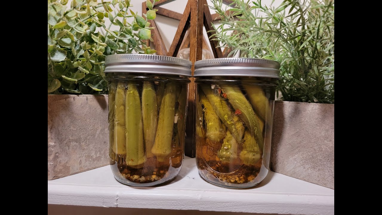Making the best OKRA PICKLES- no they arent slimy