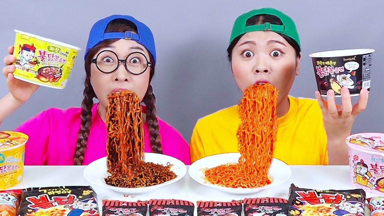 Spicy Food Fire Noodle Mukbang DONA