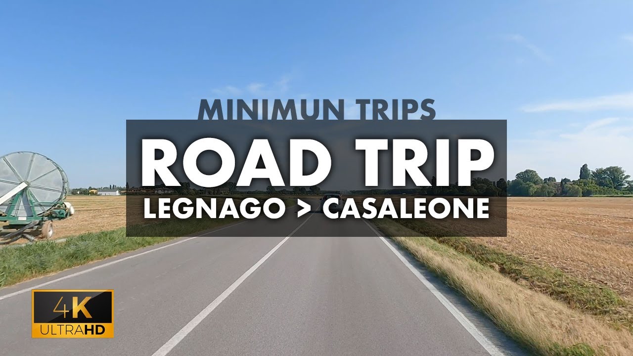 Unexpected twists on a Verona countryside road trip from Legnago to Casaleone - 4k video