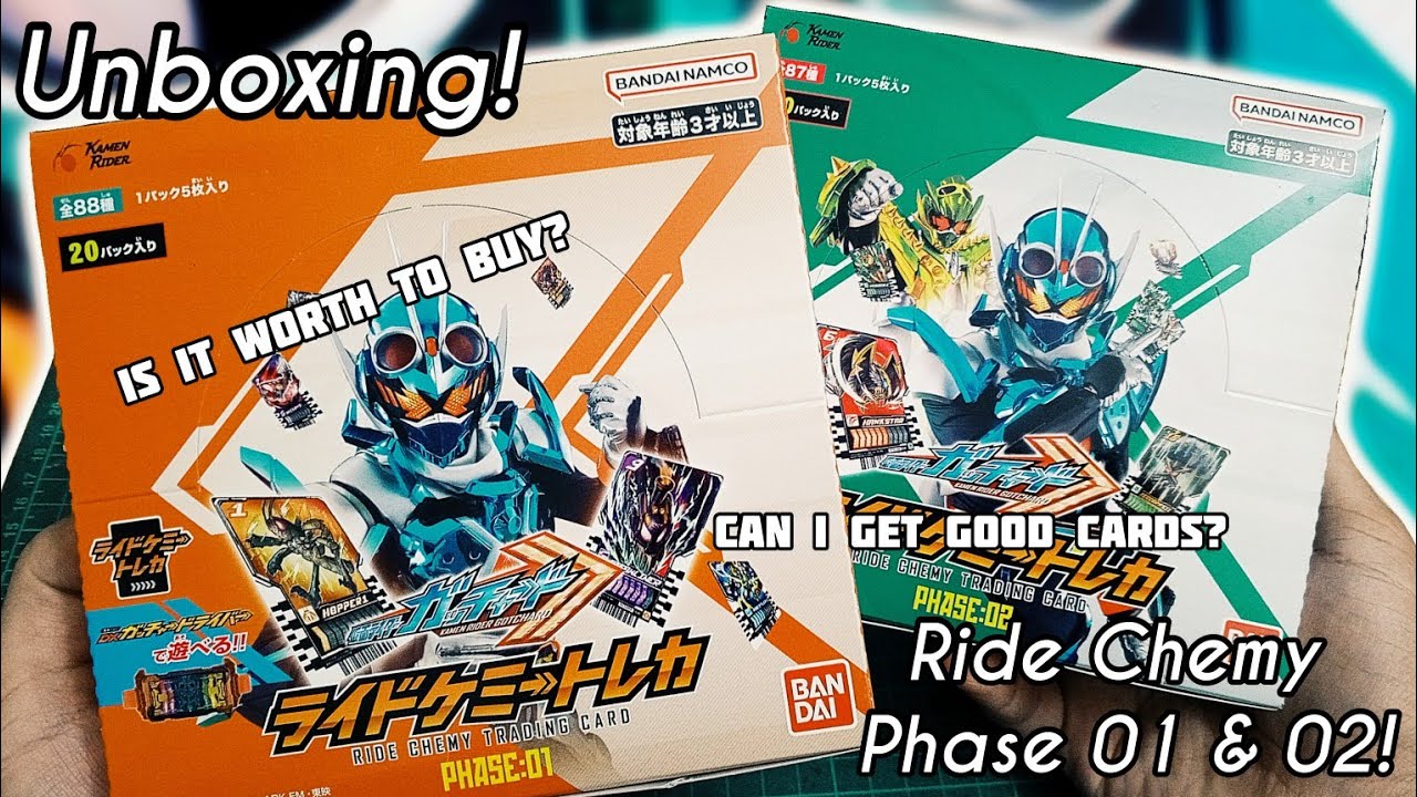 DX Ride Chemy Trading Card Phase 01 & 02, Kamen Rider Gotchard! | Is it worth to buy? #gotchard