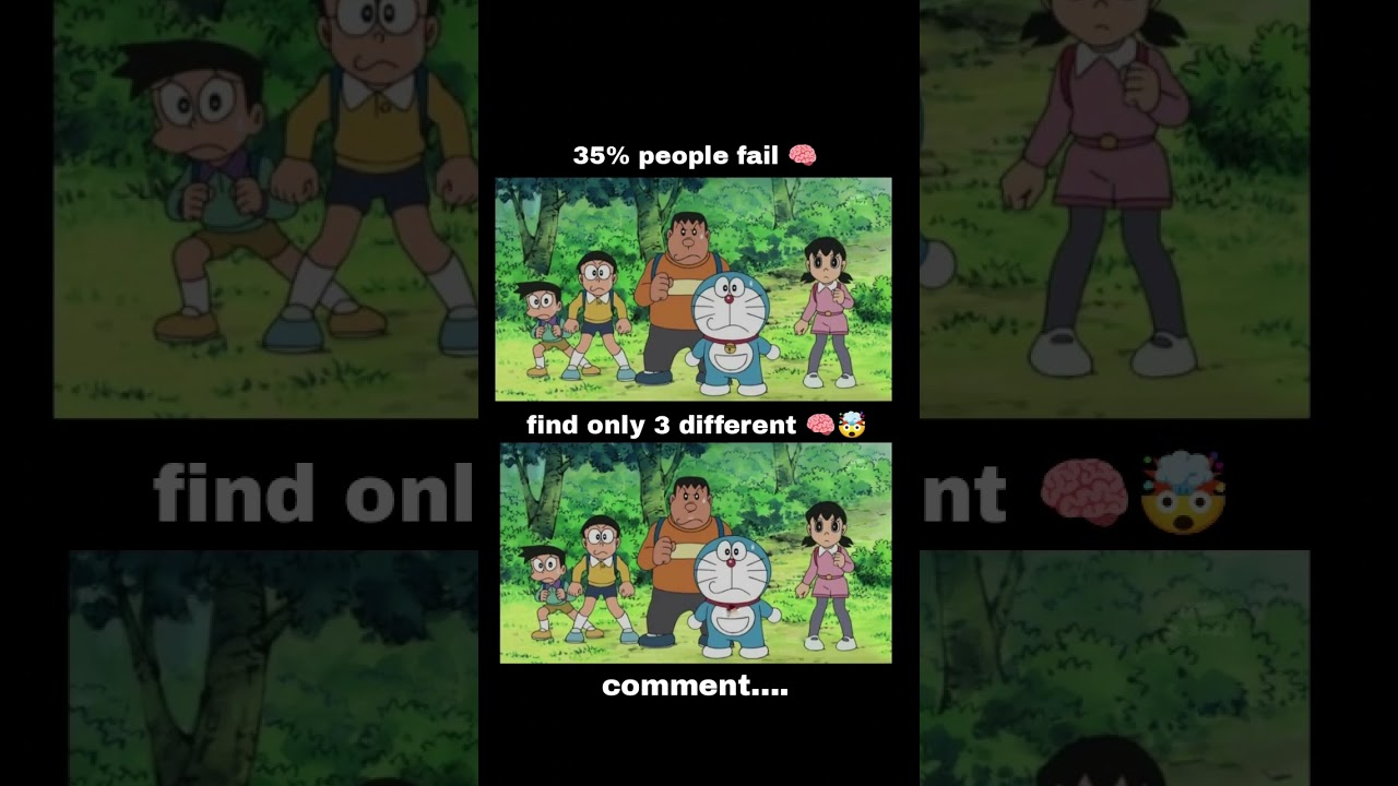 find only 3difference #comment #difference #Nobita#viralshorts #short