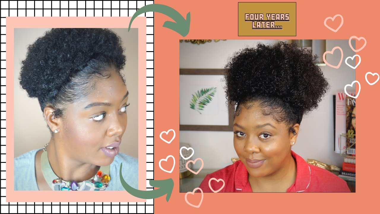 IT&rsquo;S THE GROWTH FOR ME: Updated High Puff Routine on Type 4 Natural Hair FOUR YEARS LATER...