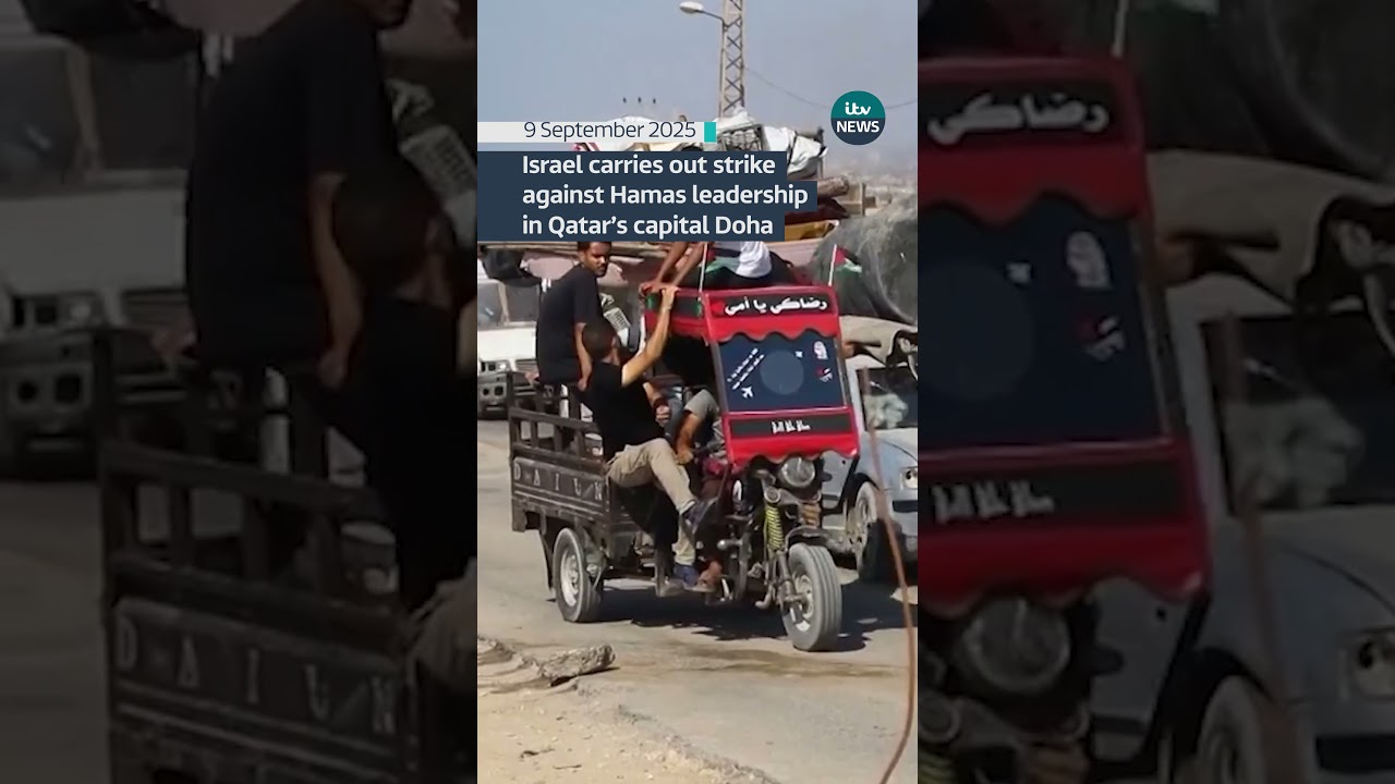Israel has carried out an attack targeting the Hamas leadership in Qatar's capital, Doha #itvnews