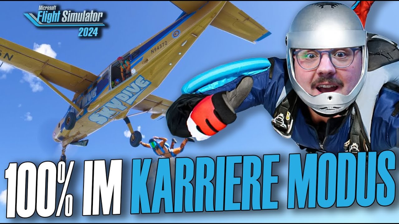 Mission 100% im Karriere Modus beginnt! Fallschirmsprung Unternehmen gekauft im MSFS 2024
