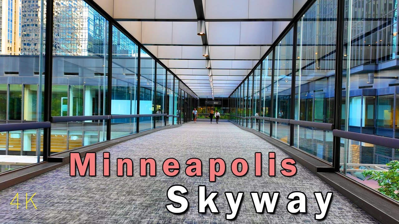 Minneapolis Skyway Walking Tour 2025 🇺🇸| 4K